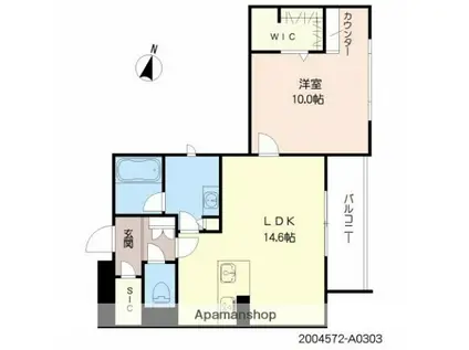 SHAMAISON RYUJU(1LDK/3階)の間取り写真