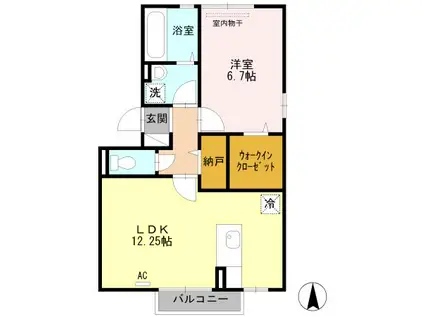 コーポラスM(1LDK/2階)の間取り写真