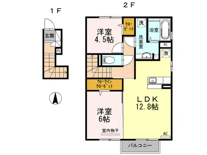 セジュール志村(2LDK/2階)の間取り写真
