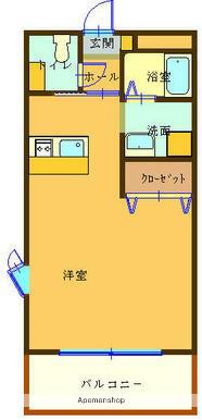 プレミール12番館(ワンルーム/2階)の間取り写真