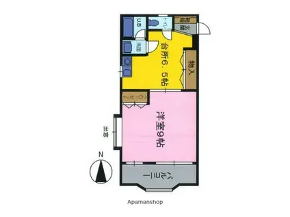 エクセル悦和3(1DK/5階)の間取り写真