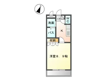 グランチェスタ(1K/2階)の間取り写真