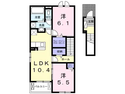 プレミアム31番館(2LDK/2階)の間取り写真