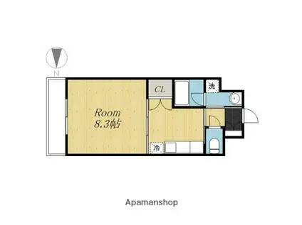 ステュディオ松村(1DK/10階)の間取り写真