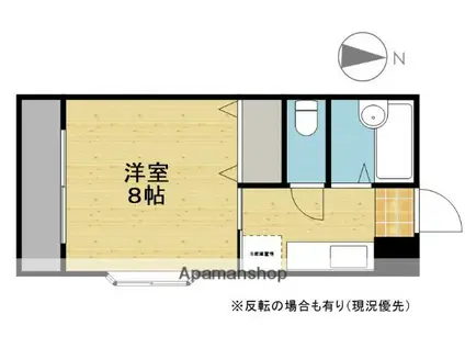 PEACE四の湯(1K/4階)の間取り写真