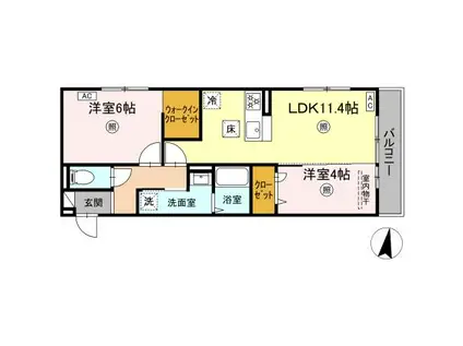 PREMILIFE石垣西(2LDK/1階)の間取り写真