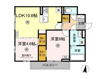 PREMILIFE石垣西(2LDK/3階)の間取り写真