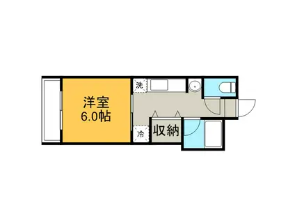 システィーナ石田(1K/2階)の間取り写真