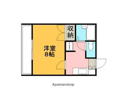 ドリームマンション足立(1K/1階)の間取り写真