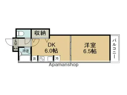 サンシティ寿(1DK/4階)の間取り写真