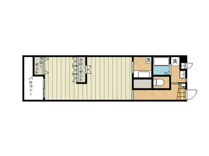 VINTAGE中津留(1K/3階)の間取り写真