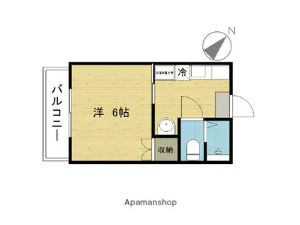 PBOX ビルディング(1K/4階)の間取り写真