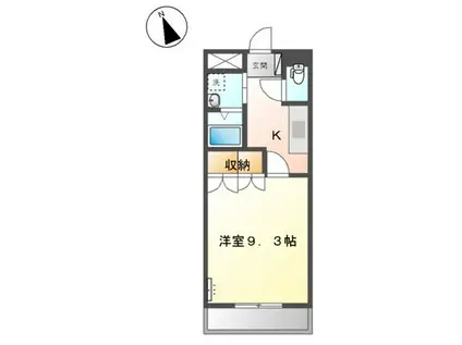 エール モーヴ ボヌール(1K/2階)の間取り写真