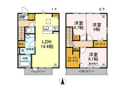 ドゥパレ生石(3LDK)の間取り写真