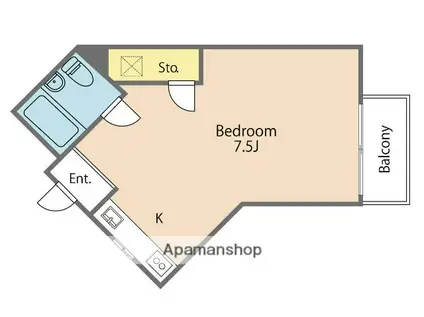 GRC OPUS OUJI(ワンルーム/3階)の間取り写真