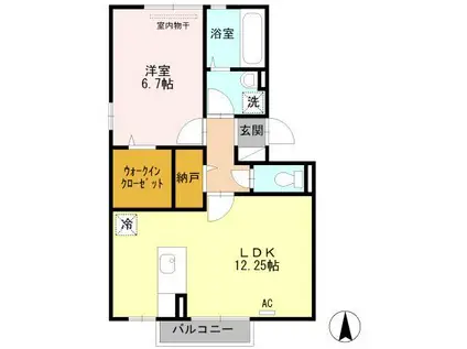 コーポラスM(1LDK/3階)の間取り写真