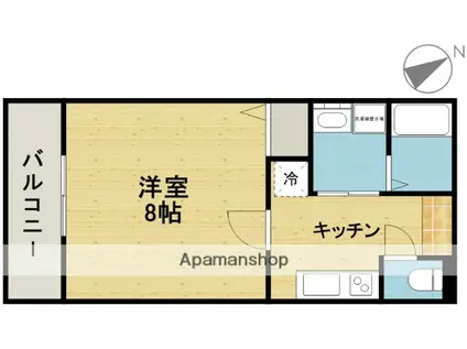 CASA DE SHOW(1K/2階)の間取り写真