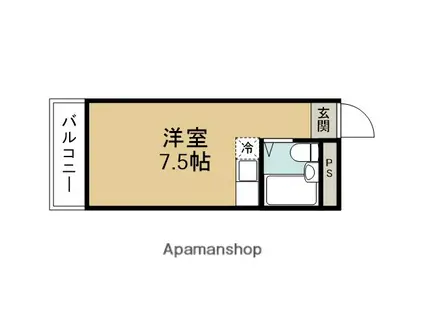 アンバサダー豊栄(ワンルーム/5階)の間取り写真