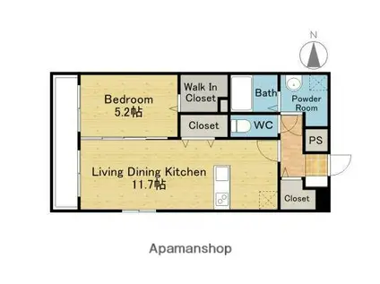 スカイメゾンⅣ(1LDK/4階)の間取り写真