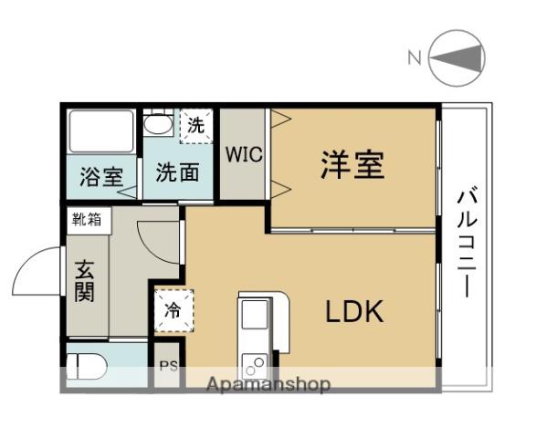 MARIA金池南(1LDK/4階)の間取り写真