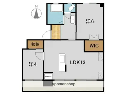 LEAF(2LDK/1階)の間取り写真