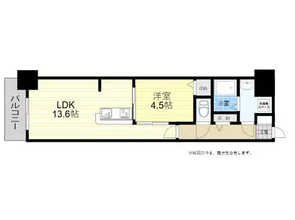 BLD. YUWA(1LDK/4階)の間取り写真
