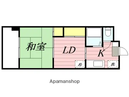 プレアール高松東(2K/4階)の間取り写真