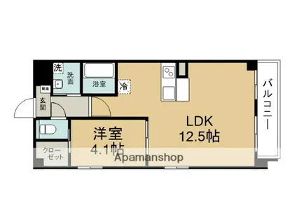 久大本線 大分駅 徒歩15分 10階建 築3年(1LDK/7階)の間取り写真