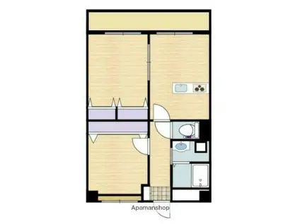 CORIN大在(2LDK/6階)の間取り写真