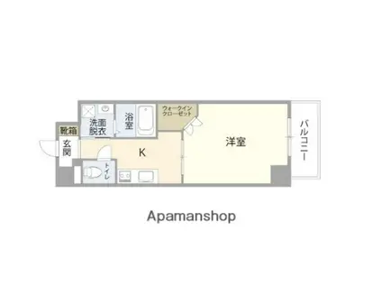 レガーロ賀来(1K/3階)の間取り写真