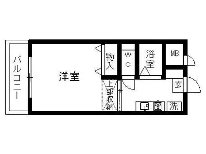 レジデンス由布(1K/3階)の間取り写真