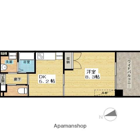 S-FORT大分駅前(1DK/9階)の間取り写真