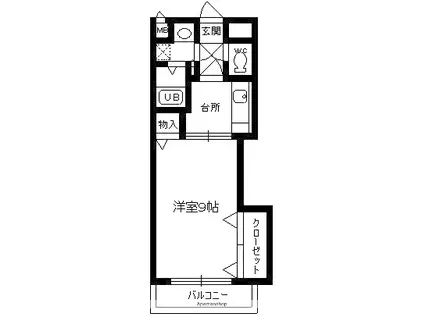 コスモマンション延岡アイリス(1K/1階)の間取り写真