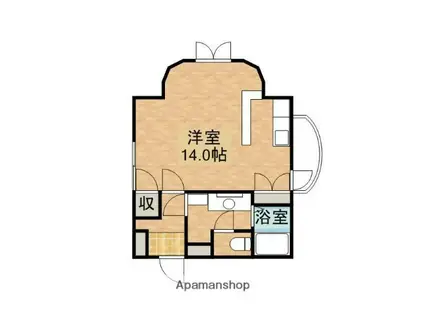 アクティハウスⅡ(ワンルーム/4階)の間取り写真