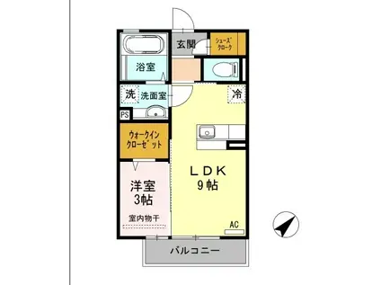 セジュールG(1LDK/2階)の間取り写真