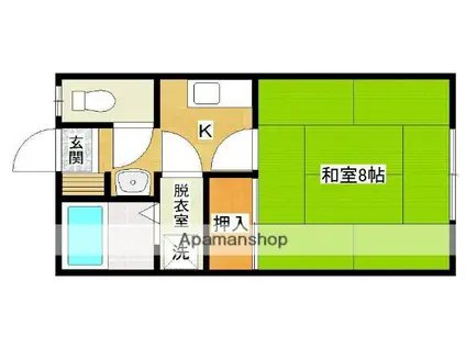 ルーチェ(1K/2階)の間取り写真