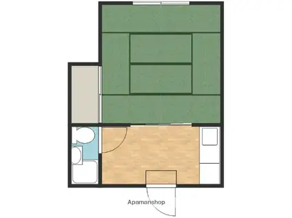 ラペックス Ⅱ(1K/2階)の間取り写真