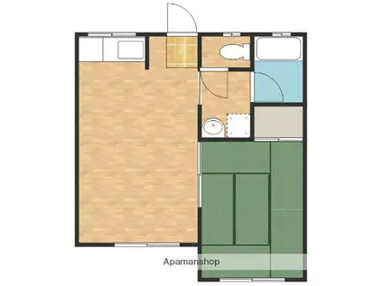 望峰ハイツ(1LDK/1階)の間取り写真