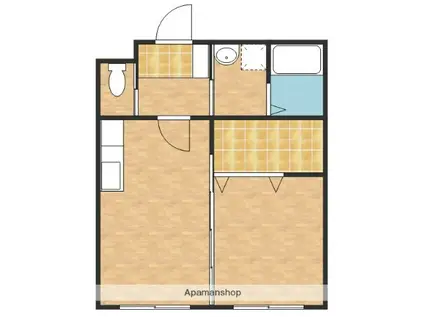 アーサーキューブリック(1DK/3階)の間取り写真