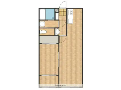 グランドメゾン三松A棟(1LDK/1階)の間取り写真