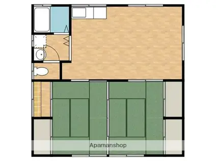 宮崎県小林市 1階建 築29年(2LDK)の間取り写真