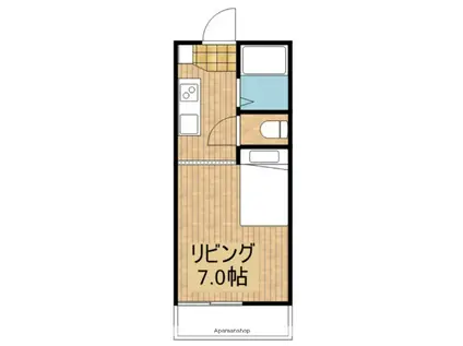 ノースルピナス(1K/1階)の間取り写真