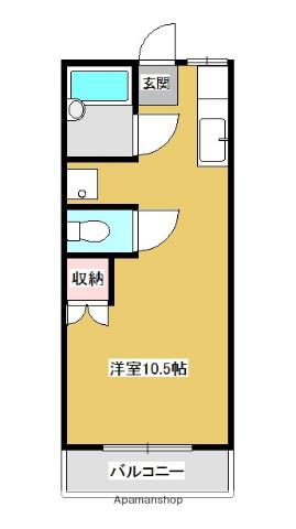 セイシェルハイムⅠ(ワンルーム/2階)の間取り写真
