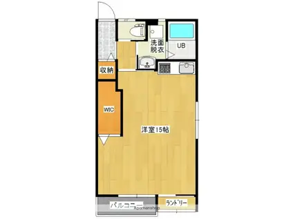 ラ・ルーチェ郡元A・B(ワンルーム/1階)の間取り写真