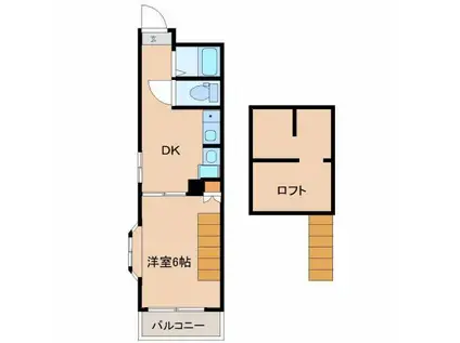 パレス吉村(1K/2階)の間取り写真