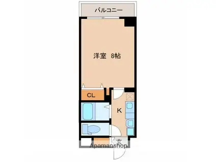 セレナーデホープ(1K/3階)の間取り写真