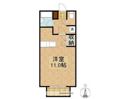 エレガンス天満(ワンルーム/2階)の間取り写真