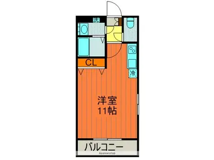 T・Yマンション(ワンルーム/2階)の間取り写真