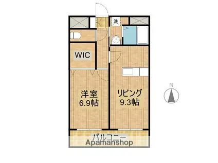 マリベール柳丸(1LDK/4階)の間取り写真