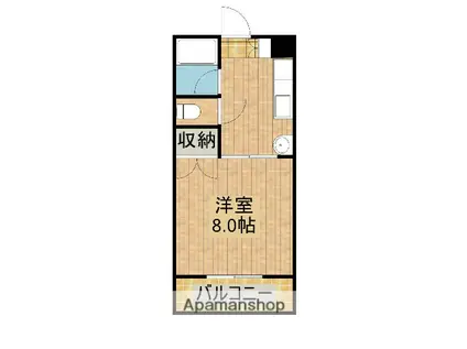 ホワイトスクエア(1K/3階)の間取り写真